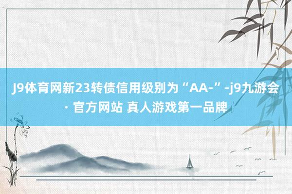 J9体育网新23转债信用级别为“AA-”-j9九游会· 官方网站 真人游戏第一品牌